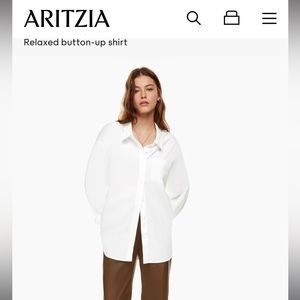 NWT Aritzia Wilfred Relaxed Button-up Shirt